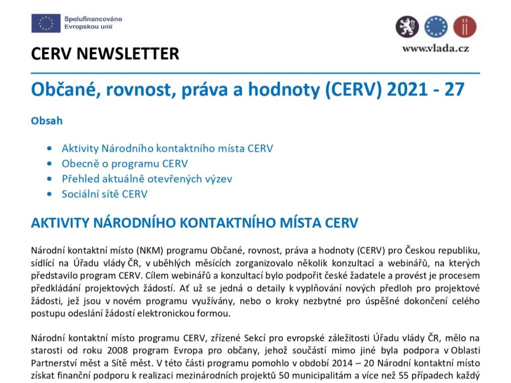 2. vydání newsletteru